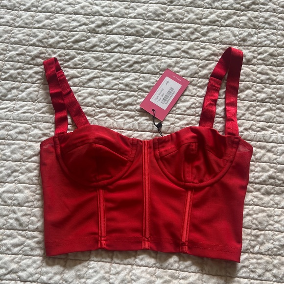 Edikted Teagen Mesh Corset Top - Picture 3 of 5